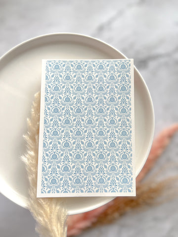 1 Sheet, Approx 13x90cm, Floral Print Water Decal Image Transfer for Polymer Clay / Ceramics